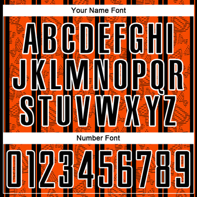 Custom Orange Black-White Stripe Line Sublimation Soccer Uniform Jersey