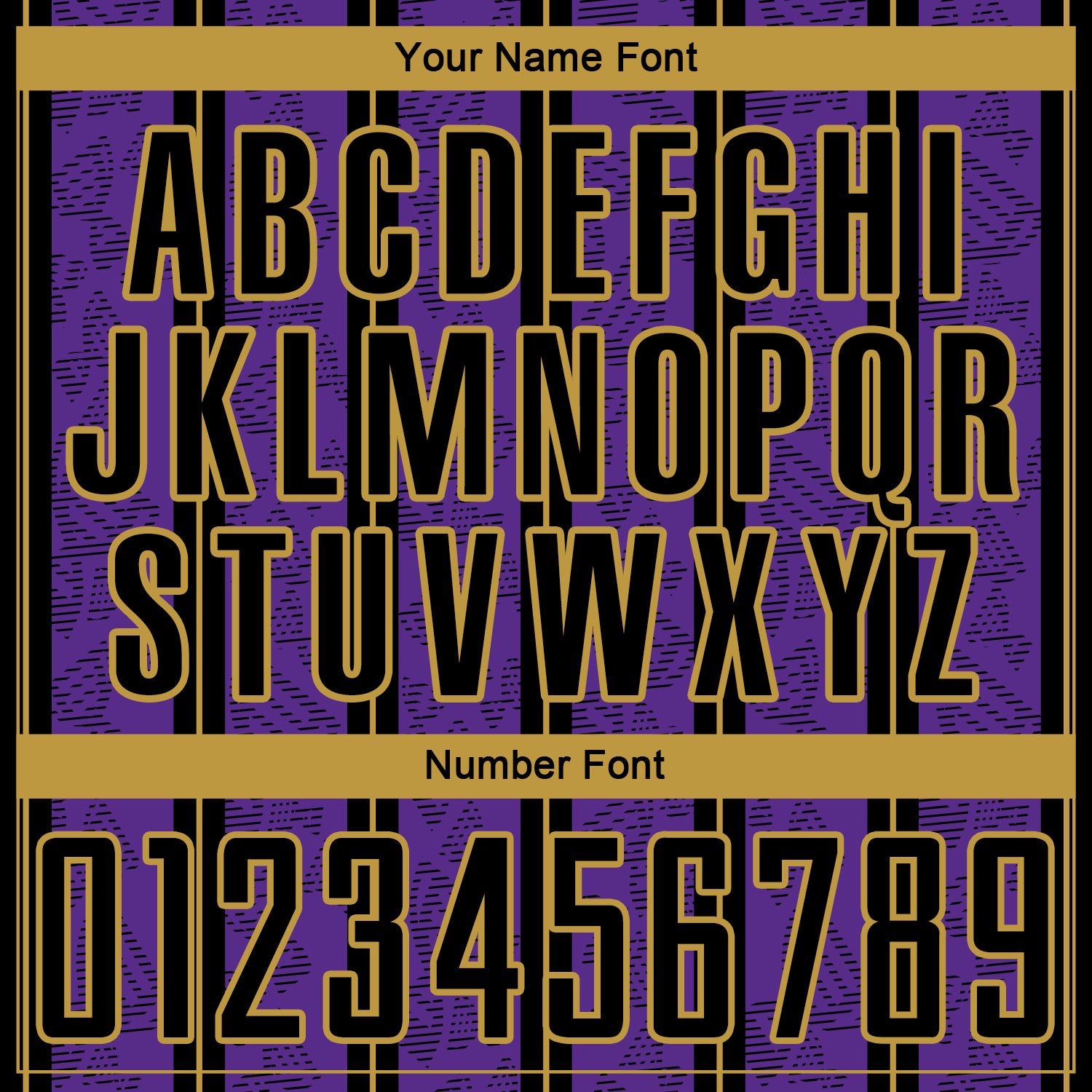 Custom Purple Black-Old Gold Stripe Line Sublimation Soccer Uniform Jersey