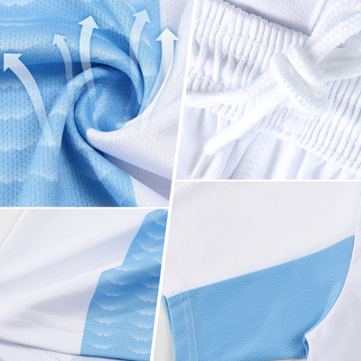 Custom Ice Blue Black-Old Gold Stripe Line Sublimation Soccer Uniform Jersey