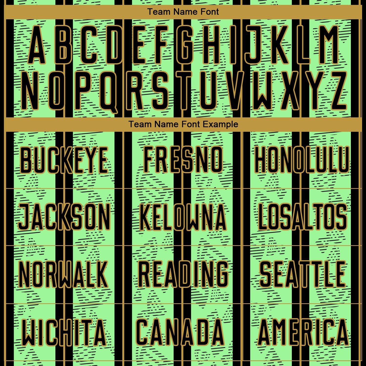 Custom Pea Green Black-Old Gold Stripe Line Sublimation Soccer Uniform Jersey