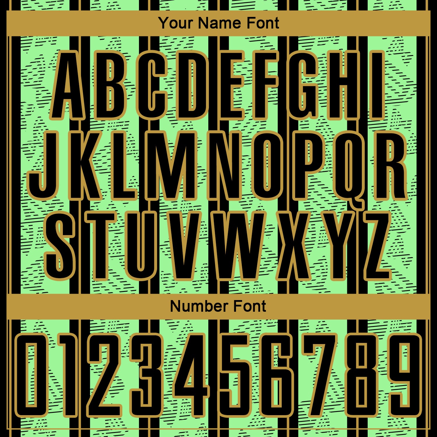 Custom Pea Green Black-Old Gold Stripe Line Sublimation Soccer Uniform Jersey