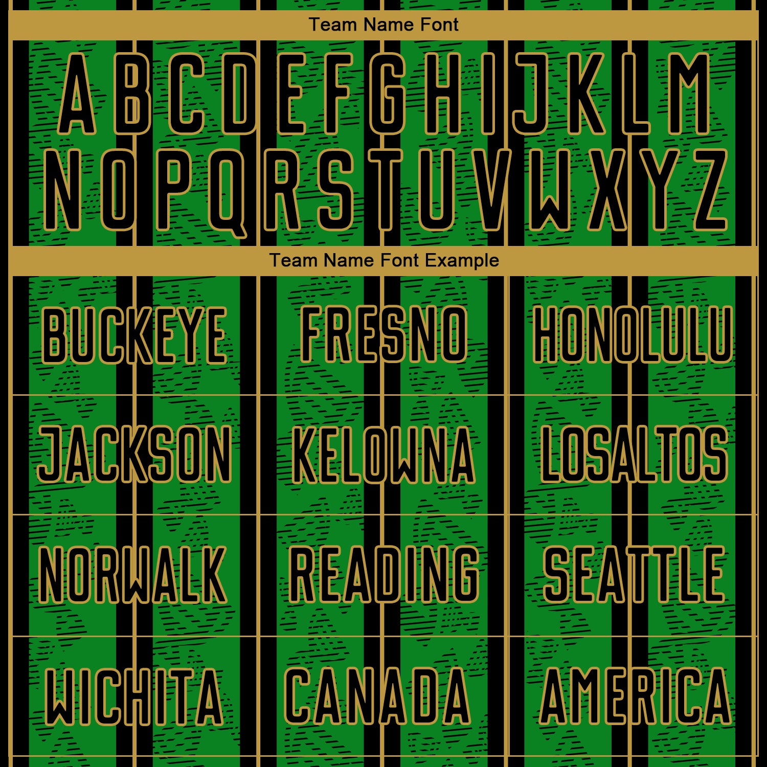 Custom Grass Green Black-Old Gold Stripe Line Sublimation Soccer Uniform Jersey