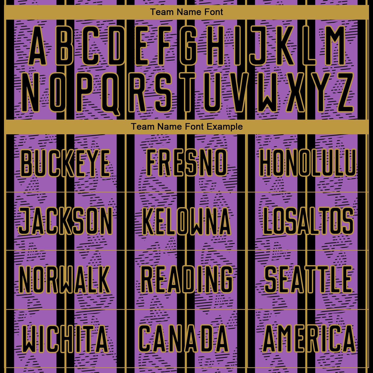 Custom Medium Purple Black-Old Gold Stripe Line Sublimation Soccer Uniform Jersey