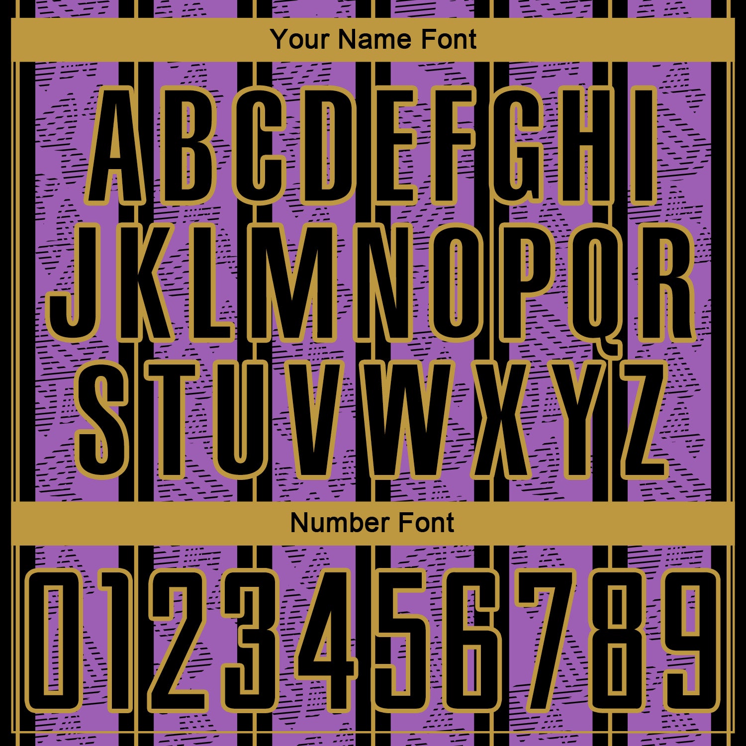 Custom Medium Purple Black-Old Gold Stripe Line Sublimation Soccer Uniform Jersey