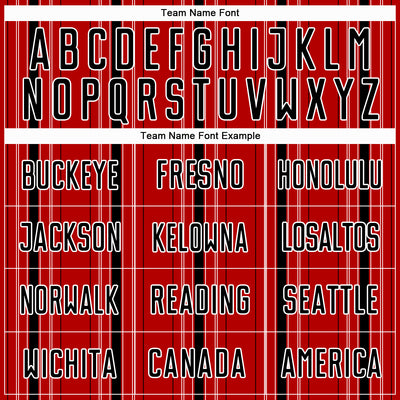 Custom Red Black-White Stripe Sublimation Soccer Uniform Jersey