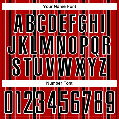 Custom Red Black-White Stripe Sublimation Soccer Uniform Jersey