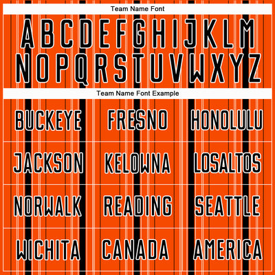 Custom Orange Black-White Stripe Sublimation Soccer Uniform Jersey