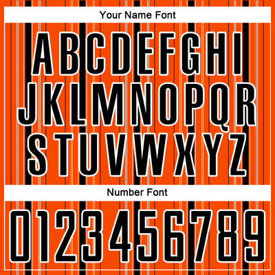 Custom Orange Black-White Stripe Sublimation Soccer Uniform Jersey