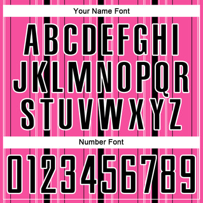 Custom Pink Black-White Stripe Sublimation Soccer Uniform Jersey