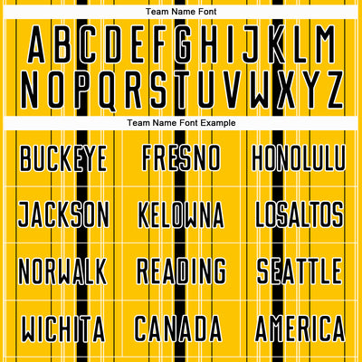 Custom Yellow Black-White Stripe Sublimation Soccer Uniform Jersey