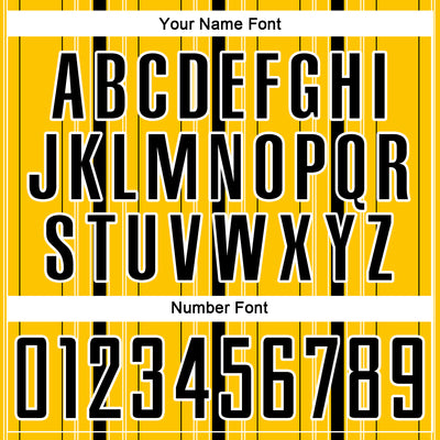 Custom Yellow Black-White Stripe Sublimation Soccer Uniform Jersey