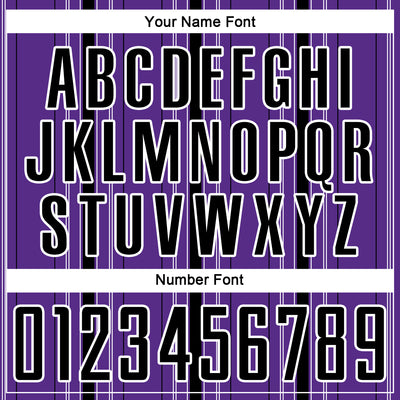 Custom Purple Black-White Stripe Sublimation Soccer Uniform Jersey