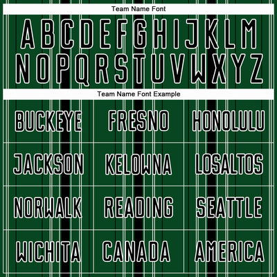 Custom Green Black-White Stripe Sublimation Soccer Uniform Jersey