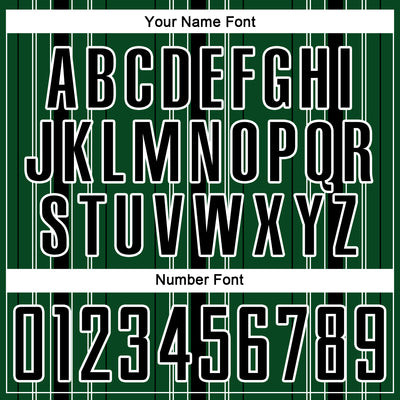 Custom Green Black-White Stripe Sublimation Soccer Uniform Jersey