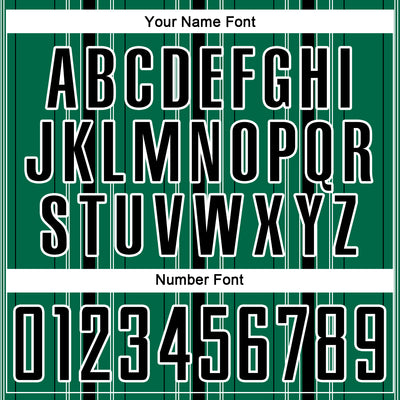 Custom Kelly Green Black-White Stripe Sublimation Soccer Uniform Jersey