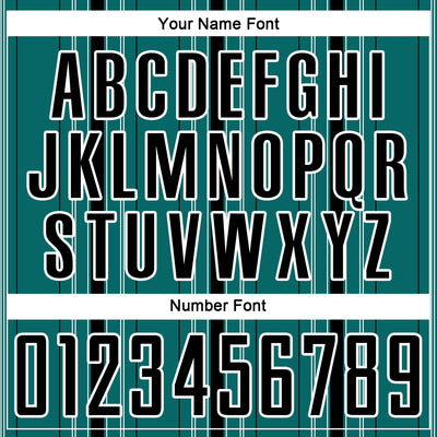 Custom Teal Black-White Stripe Sublimation Soccer Uniform Jersey