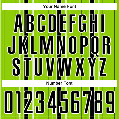 Custom Neon Green Black-White Stripe Sublimation Soccer Uniform Jersey