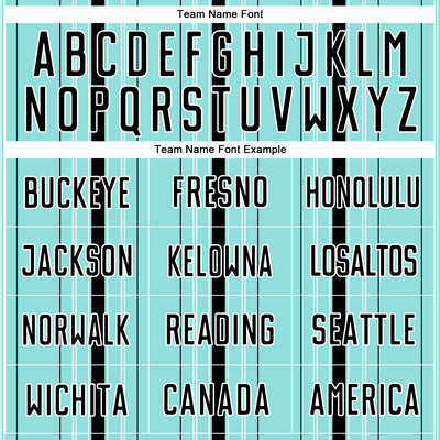 Custom Ice Blue Black-White Stripe Sublimation Soccer Uniform Jersey