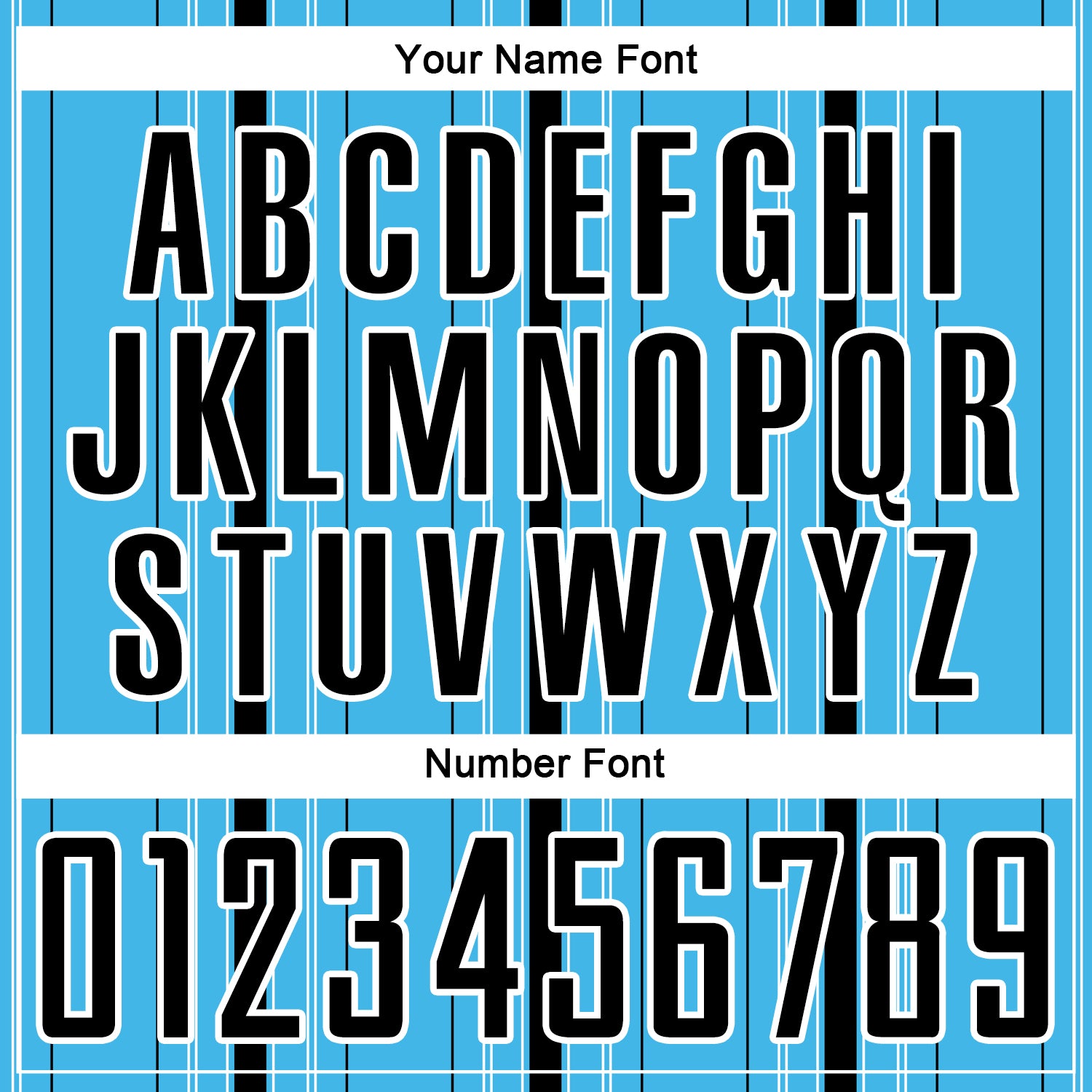 Custom Sky Blue Black-White Stripe Sublimation Soccer Uniform Jersey