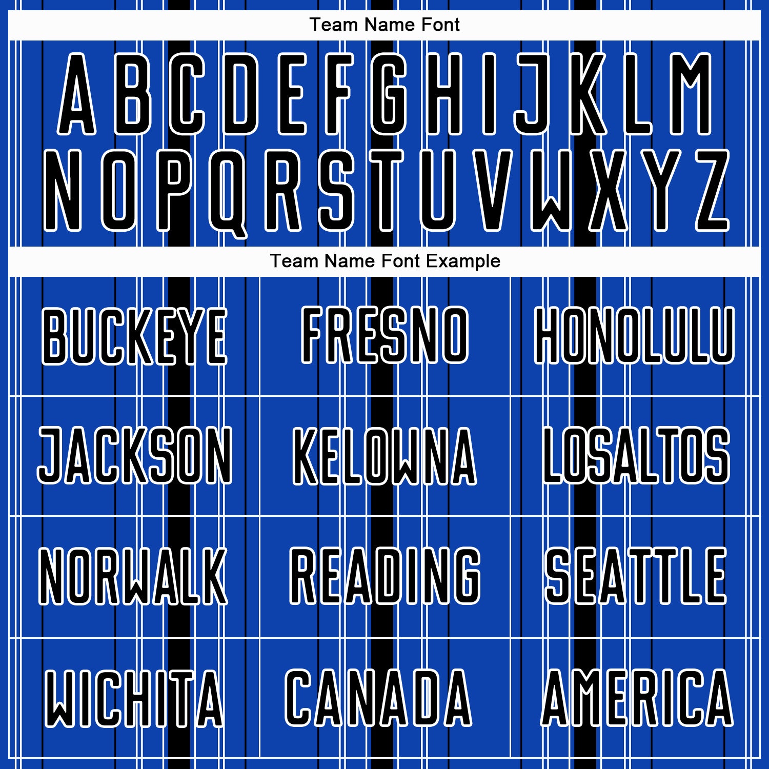 Custom Thunder Blue Black-White Stripe Sublimation Soccer Uniform Jersey