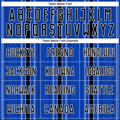 Custom Thunder Blue Black-White Stripe Sublimation Soccer Uniform Jersey