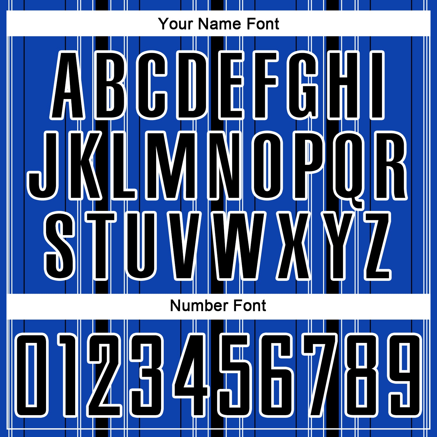 Custom Thunder Blue Black-White Stripe Sublimation Soccer Uniform Jersey