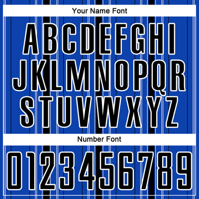 Custom Thunder Blue Black-White Stripe Sublimation Soccer Uniform Jersey