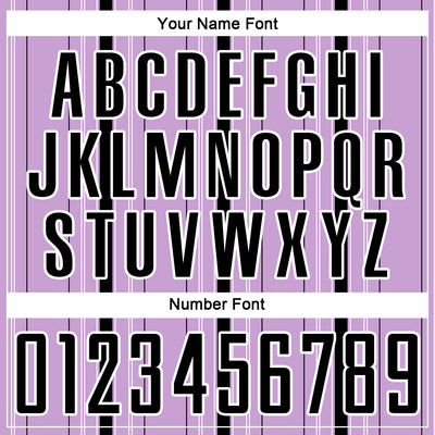 Custom Light Purple Black-White Stripe Sublimation Soccer Uniform Jersey