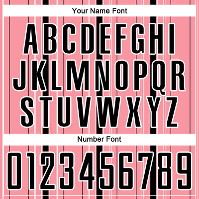 Custom Medium Pink Black-White Stripe Sublimation Soccer Uniform Jersey