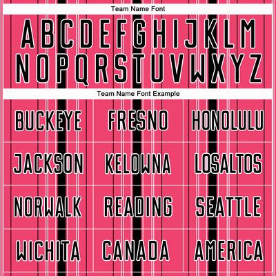 Custom Neon Pink Black-White Stripe Sublimation Soccer Uniform Jersey