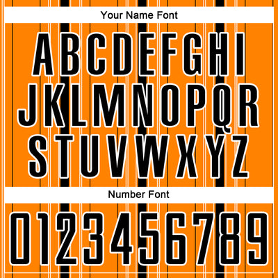 Custom Bay Orange Black-White Stripe Sublimation Soccer Uniform Jersey