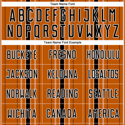 Custom Texas Orange Black-White Stripe Sublimation Soccer Uniform Jersey