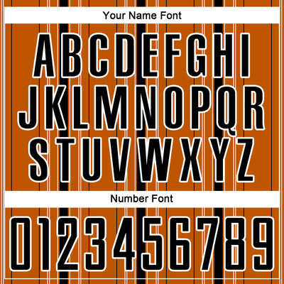 Custom Texas Orange Black-White Stripe Sublimation Soccer Uniform Jersey