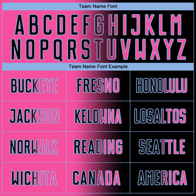 Custom Black Pink-Light Blue Sublimation Gradient Fashion Soccer Uniform Jersey