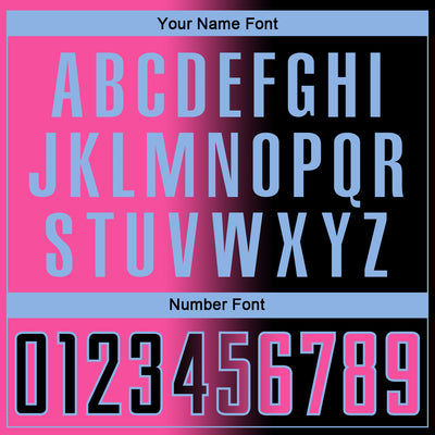 Custom Black Pink-Light Blue Sublimation Gradient Fashion Soccer Uniform Jersey