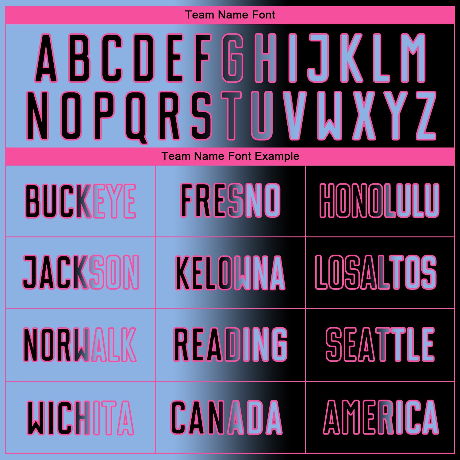 Custom Black Light Blue-Pink Sublimation Gradient Fashion Soccer Uniform Jersey