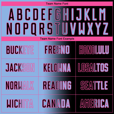 Custom Black Light Blue-Pink Sublimation Gradient Fashion Soccer Uniform Jersey