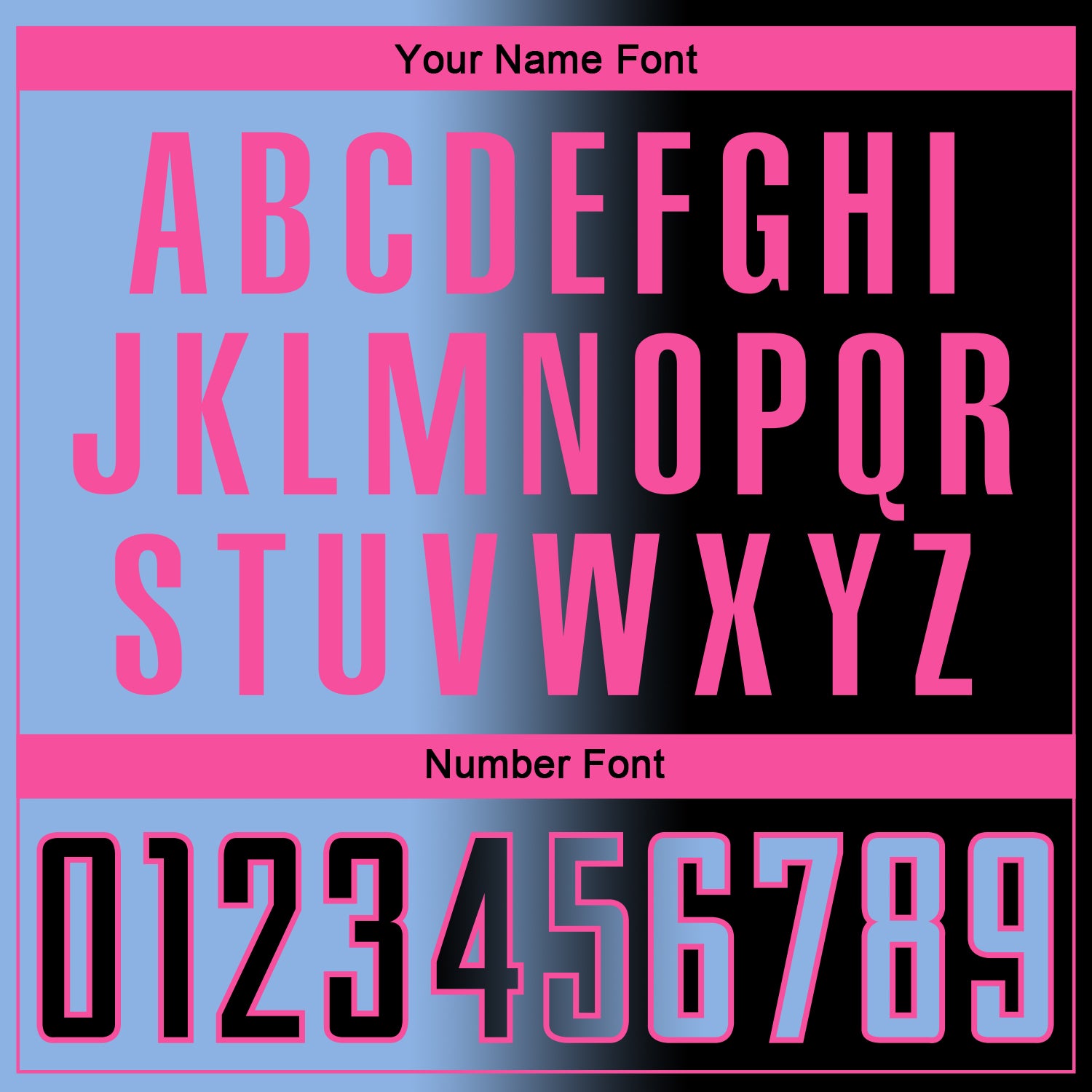 Custom Black Light Blue-Pink Sublimation Gradient Fashion Soccer Uniform Jersey