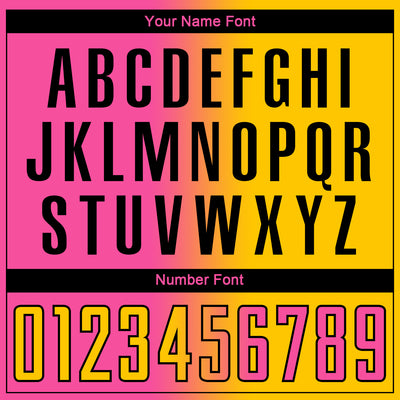 Custom Yellow Pink-Black Sublimation Gradient Fashion Soccer Uniform Jersey