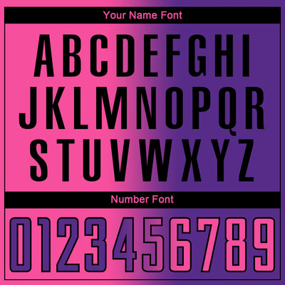 Custom Purple Pink-Black Sublimation Gradient Fashion Soccer Uniform Jersey