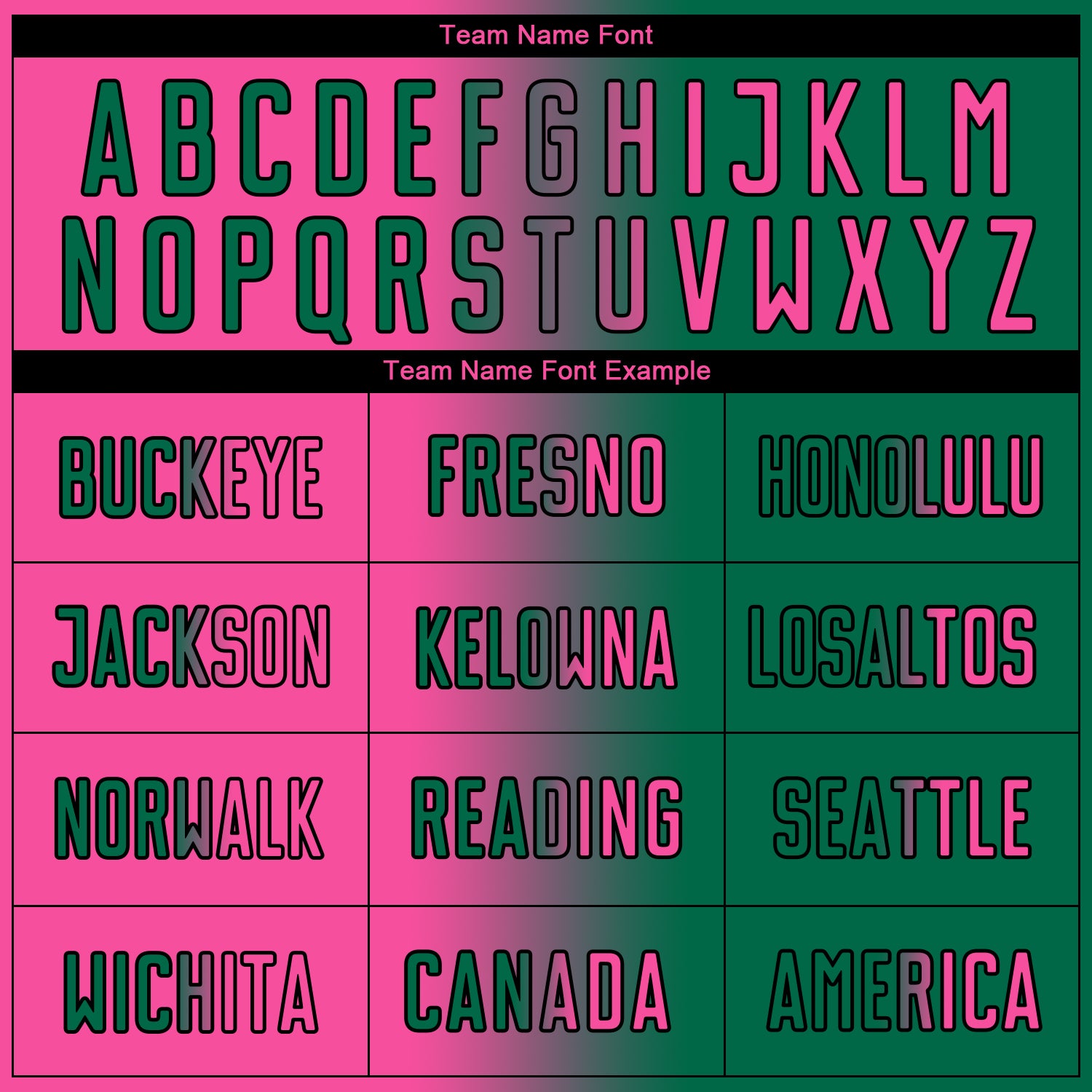 Custom Kelly Green Pink-Black Sublimation Gradient Fashion Soccer Uniform Jersey