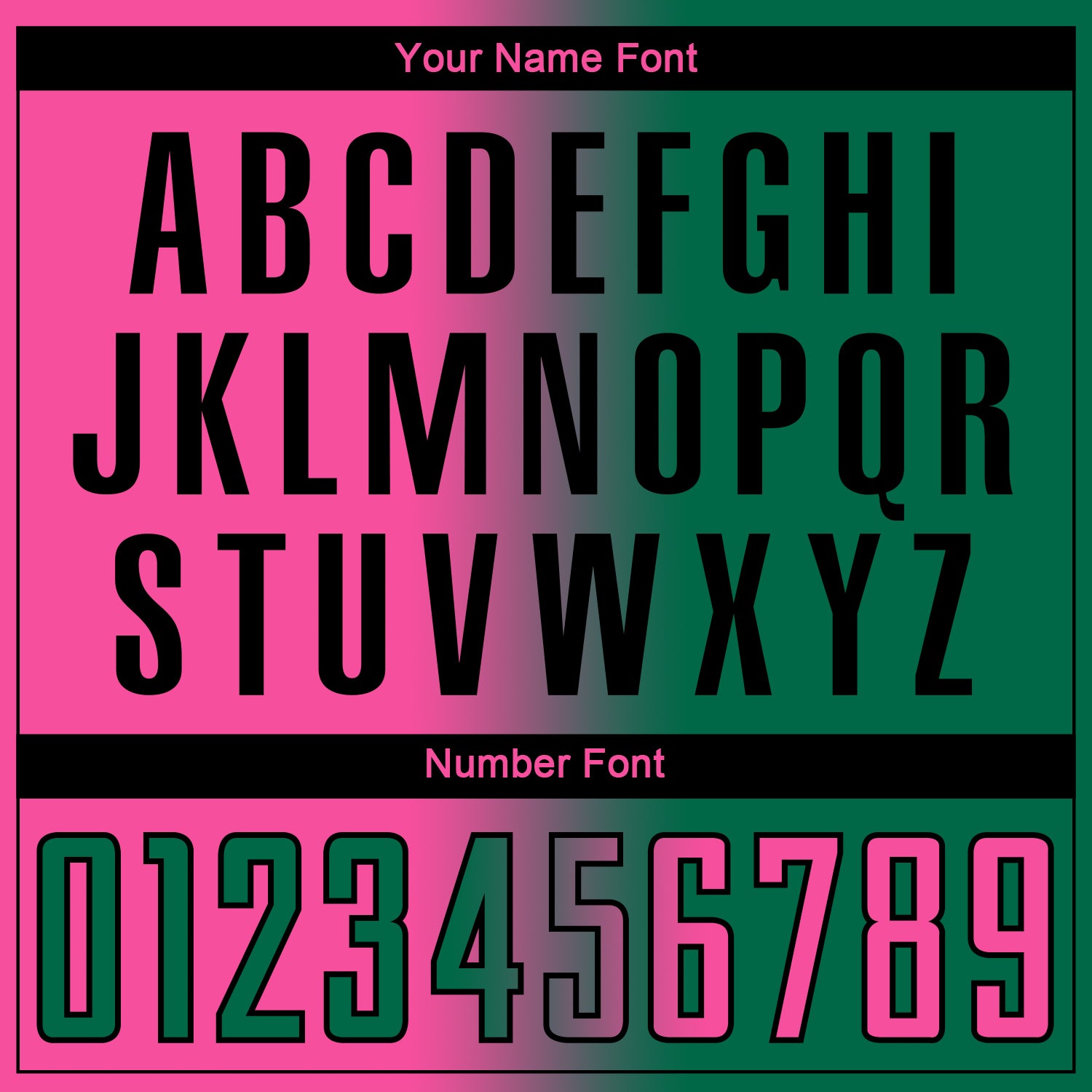 Custom Kelly Green Pink-Black Sublimation Gradient Fashion Soccer Uniform Jersey