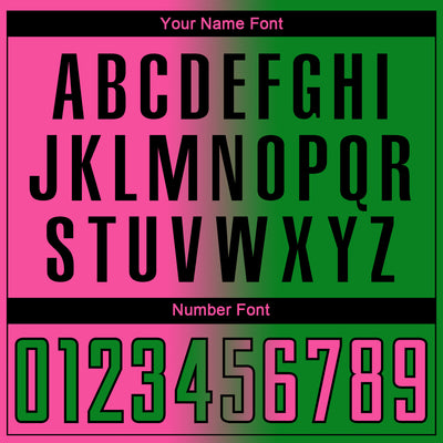 Custom Grass Green Pink-Black Sublimation Gradient Fashion Soccer Uniform Jersey