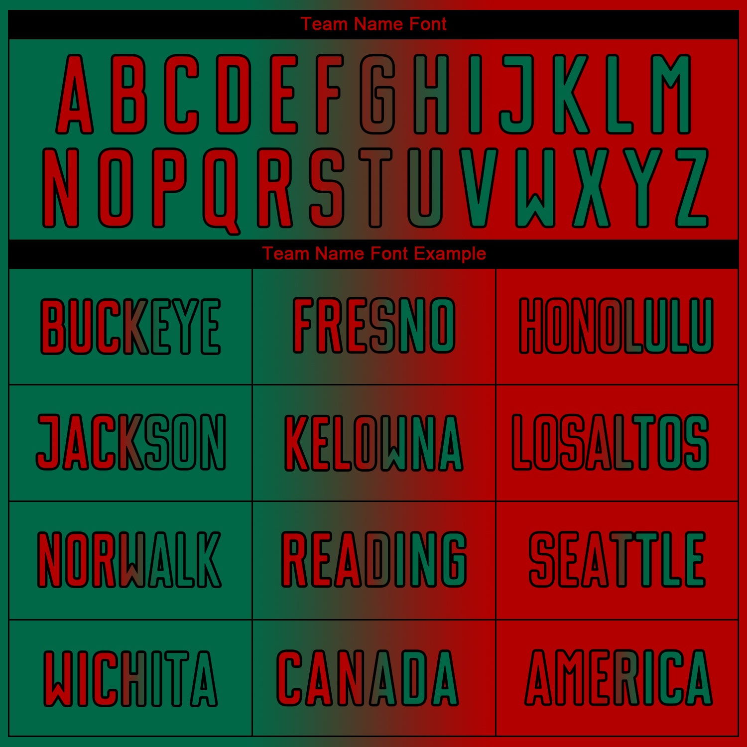 Custom Red Kelly Green-Black Sublimation Gradient Fashion Soccer Uniform Jersey