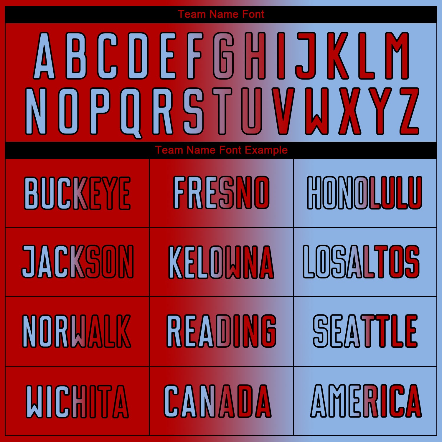 Custom Light Blue Red-Black Sublimation Gradient Fashion Soccer Uniform Jersey