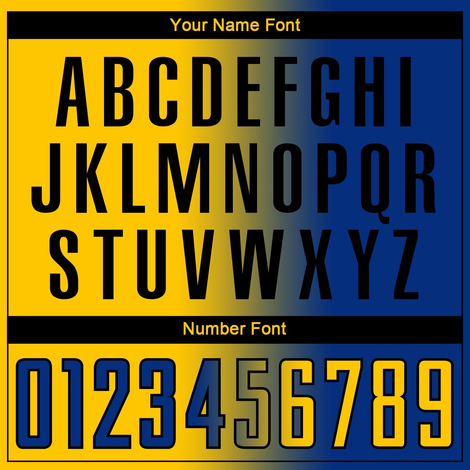 Custom Royal Yellow-Black Sublimation Gradient Fashion Soccer Uniform Jersey