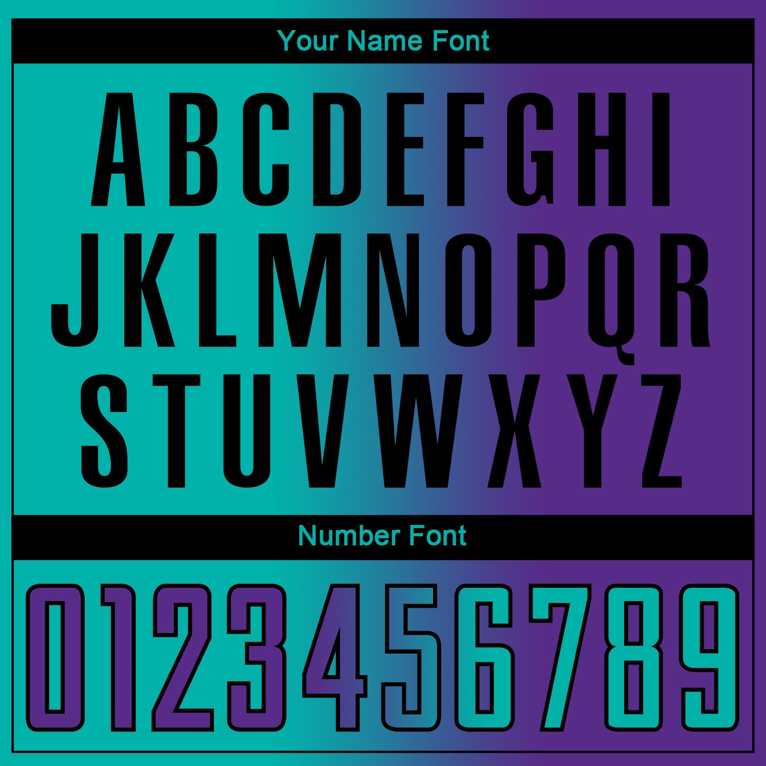 Custom Purple Aqua-Black Sublimation Gradient Fashion Soccer Uniform Jersey