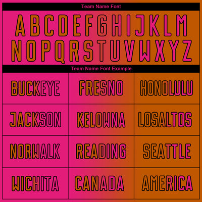 Custom Texas Orange Hot Pink-Black Sublimation Gradient Fashion Soccer Uniform Jersey