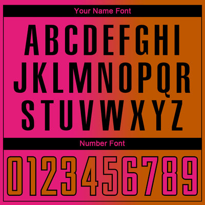 Custom Texas Orange Hot Pink-Black Sublimation Gradient Fashion Soccer Uniform Jersey