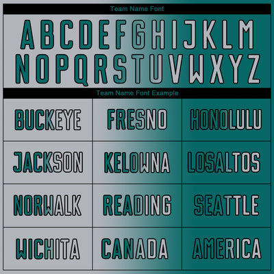 Custom Teal Gray-Navy Sublimation Gradient Fashion Soccer Uniform Jersey